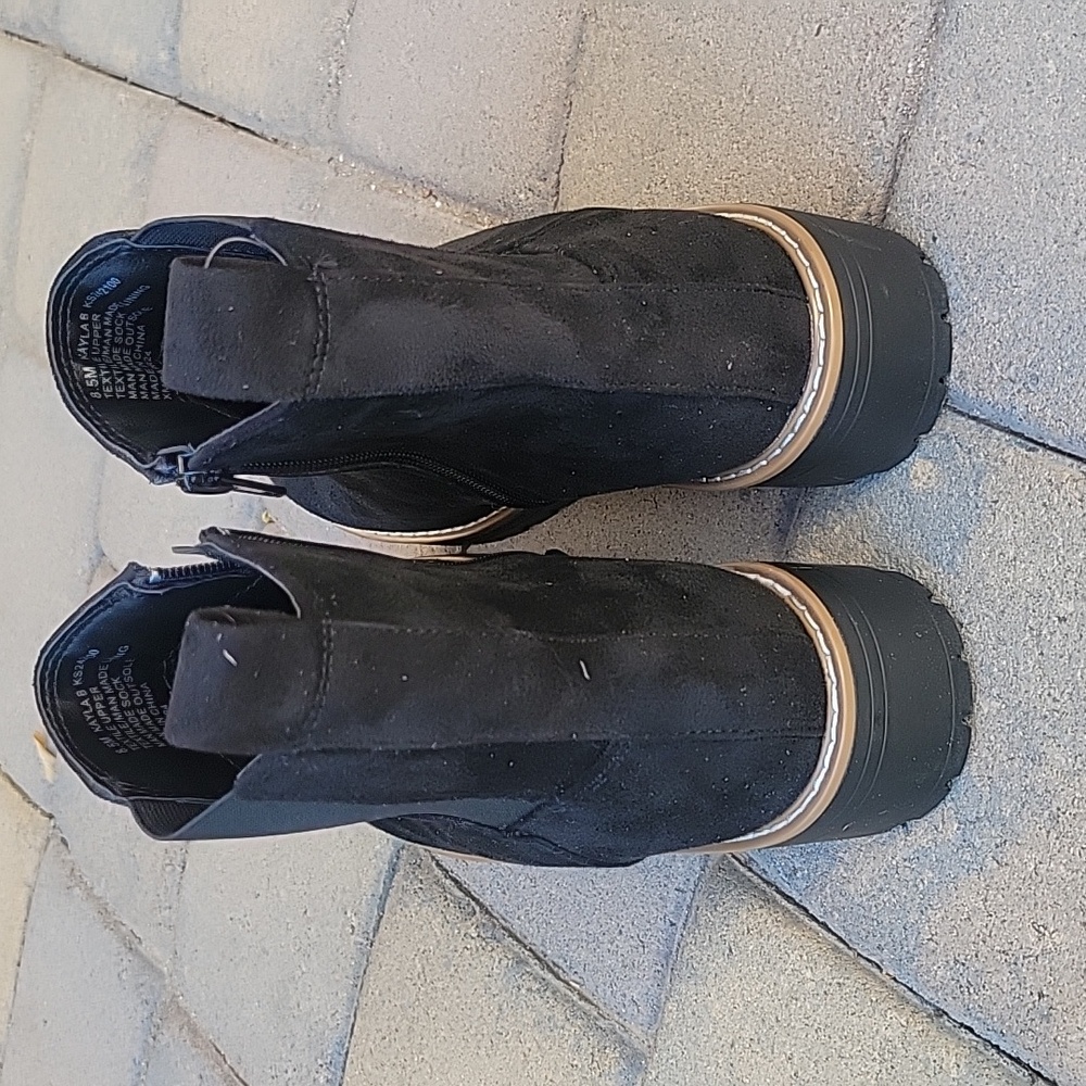 Kensie Womens Black Ankle Boots Size 8.5 - Picture 9 of 10